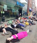 Climate Change Protest at Barclays Bank Manchester